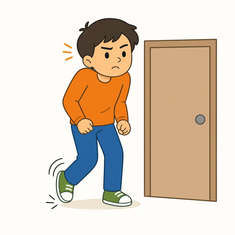 impatient（待ちきれない・形容詞）の覚え方イラスト — patient を「辛抱強い」と知っていれば、先頭に否定の im- が付いた impatient はその逆で「待てない・我慢できない」と覚えやすいです