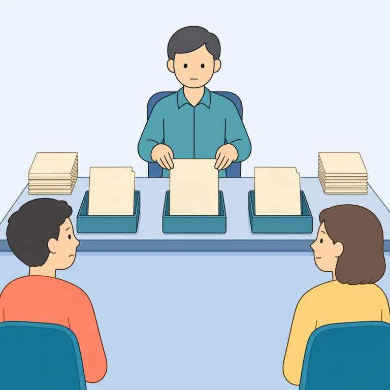 impersonally（事務的に・副詞）の覚え方イラスト — personal「個人的な」の前に否定の im-、後ろに副詞の -ly が付いた形です