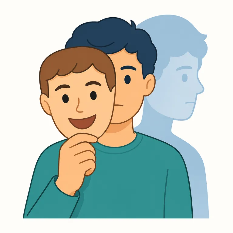 impersonation（なりすまし・名詞）の覚え方イラスト — person が見えたら「誰かという身分」に関わる語だと引っかけると覚えやすいです