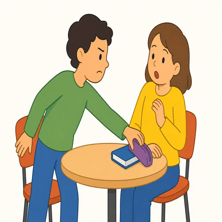 impolite（無礼な・形容詞）の覚え方イラスト — polite「礼儀正しい」を知っていれば、先頭の im- が付いて反対の意味になると覚えやすい語です