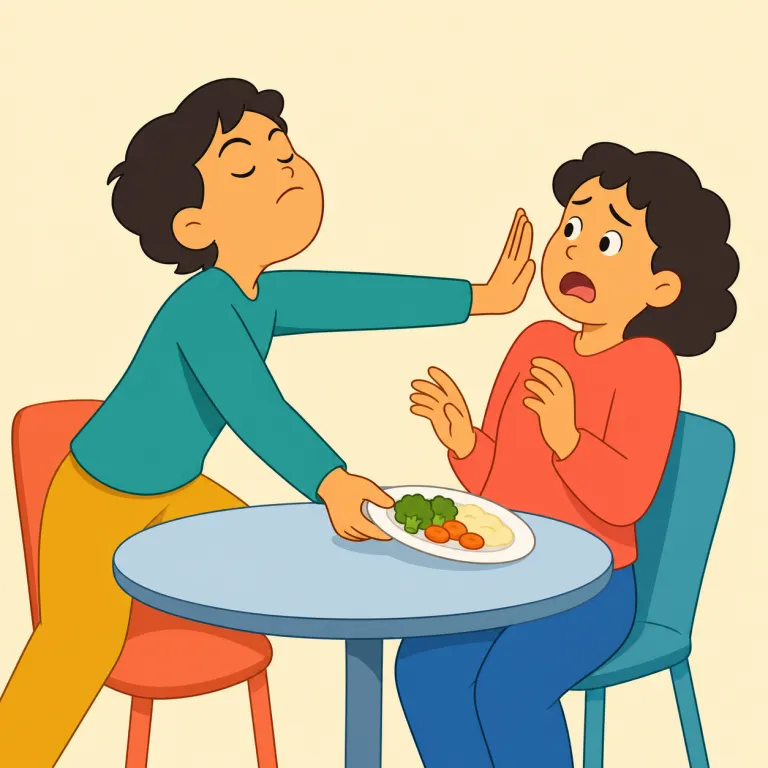 impolitely（無礼に・副詞）の覚え方イラスト — im-「〜でない」＋ polite「礼儀正しい」＋ -ly「〜に」と分解すれば、「礼儀正しくない態度で」という意味をそのまま導けます