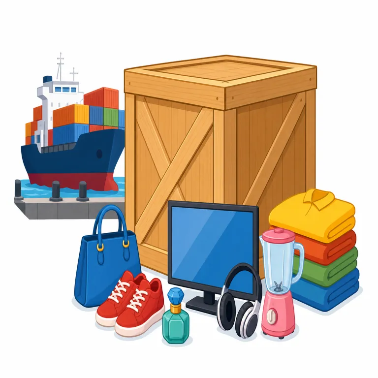 import（輸入品・noun）の覚え方イラスト