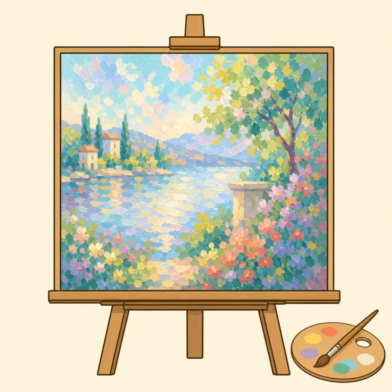 impressionistic（印象派の、印象派的な・形容詞）の覚え方イラスト — impression を知っていれば、「細部を正確に写す」より「受けた印象を前に出す」語だとつかみやすいです