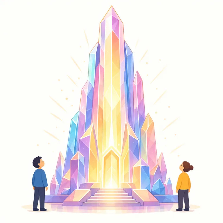 impressive（印象的な・形容詞）の覚え方イラスト — この「印象的な」は、impressive の基本義「感動的な」とは別に、見た目・規模・特徴などが強く心に残るという面に注目します