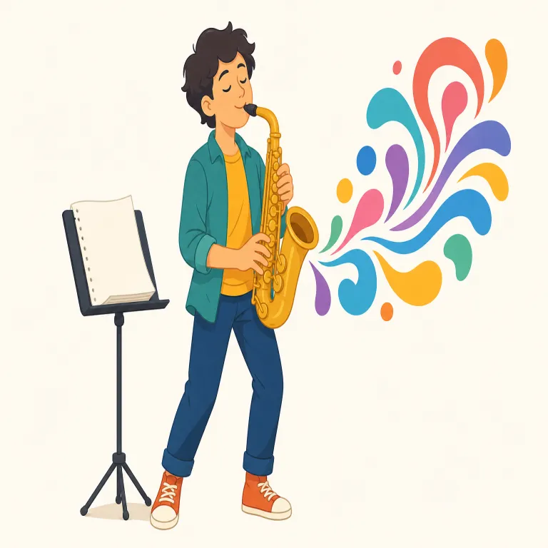 improvise（即興で演奏する・verb）の覚え方イラスト