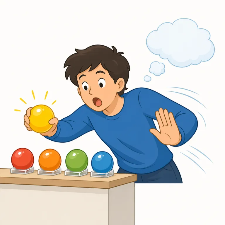 impulsive（衝動的な・形容詞）の覚え方イラスト — impulse（衝動）+ -ive（〜しがちな）と見ると覚えやすいです