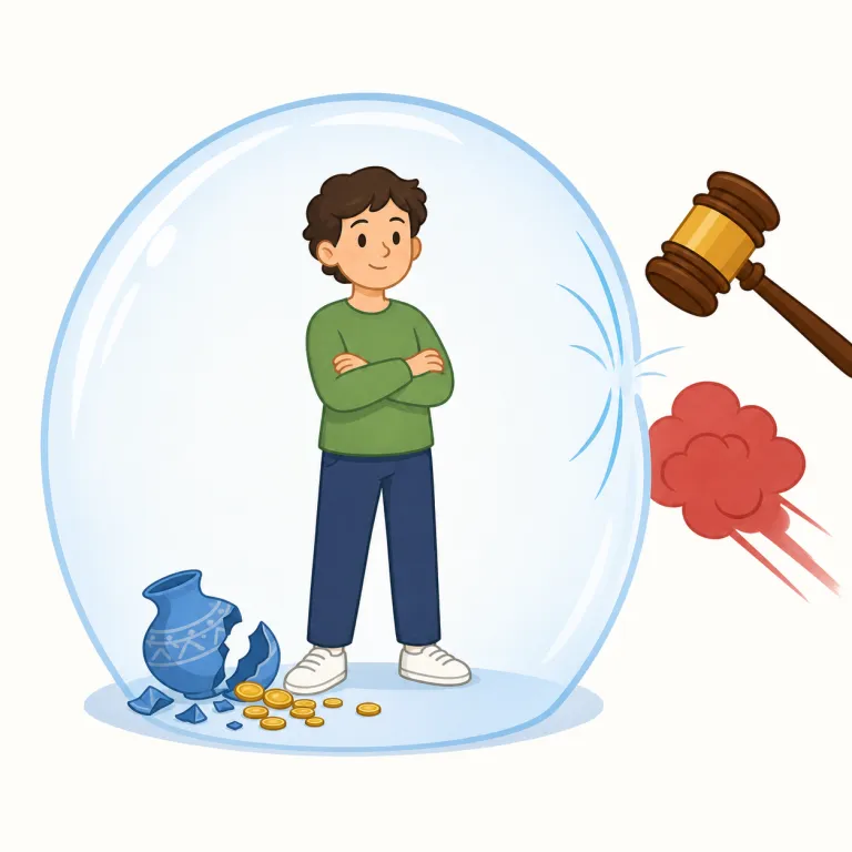 impunity（罰を免れること・名詞）の覚え方イラスト