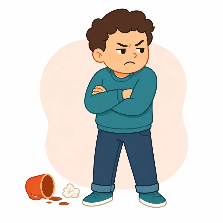 in a bad temper（機嫌が悪い・イディオム）の覚え方イラスト — まず temper を「気質・気分」として押さえると、temperature や temperament と同じ語幹だと気づけて記憶に残ります