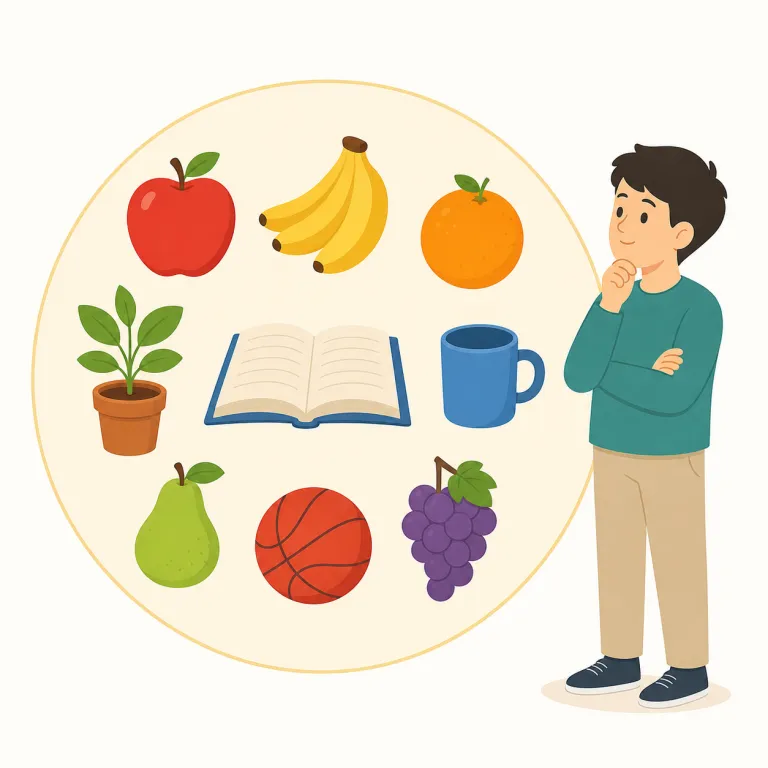 in general（一般的に・イディオム）の覚え方イラスト — general は general idea, general rule のように「細部ではなく全体・大づかみ」の感覚で押さえるとよいです
