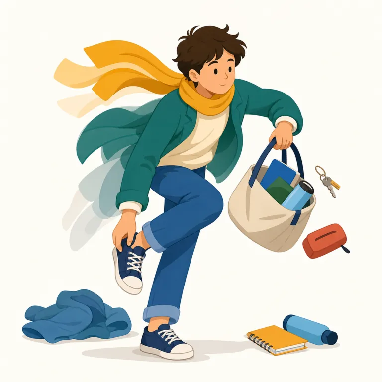 in haste（慌てて・イディオム）の覚え方イラスト — まずは形で覚えると残りやすいです