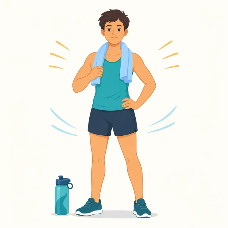 in shape（体調が良く、体が引き締まって・イディオム）の覚え方イラスト — shape を「体の形・コンディション」として捉えると覚えやすい表現です