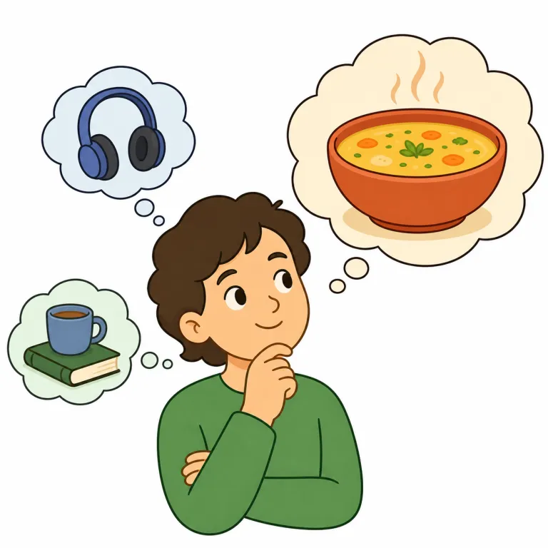 in the mood for（〜したい気分・イディオム）の覚え方イラスト — mood を「気分」、for を「〜に向かって」と見ると覚えやすい表現です
