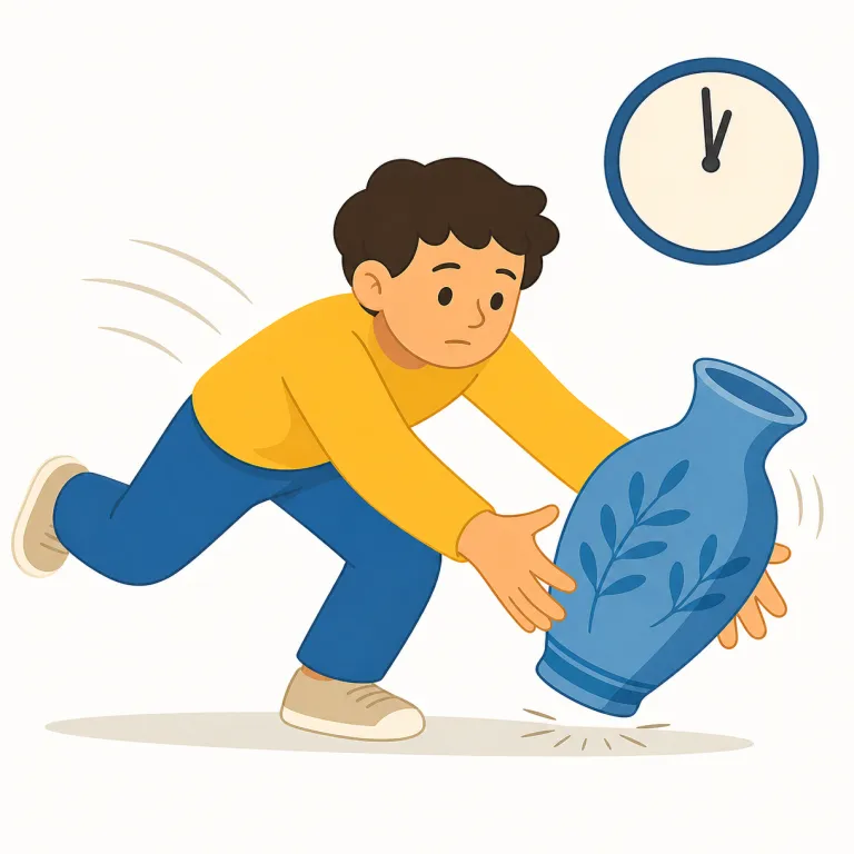 in the nick of time（間一髪・イディオム）の覚え方イラスト — まずはやさしい in time「間に合って」を土台にし、その“ぎりぎり感”を最も強くした表現だと覚えると定着しやすいです