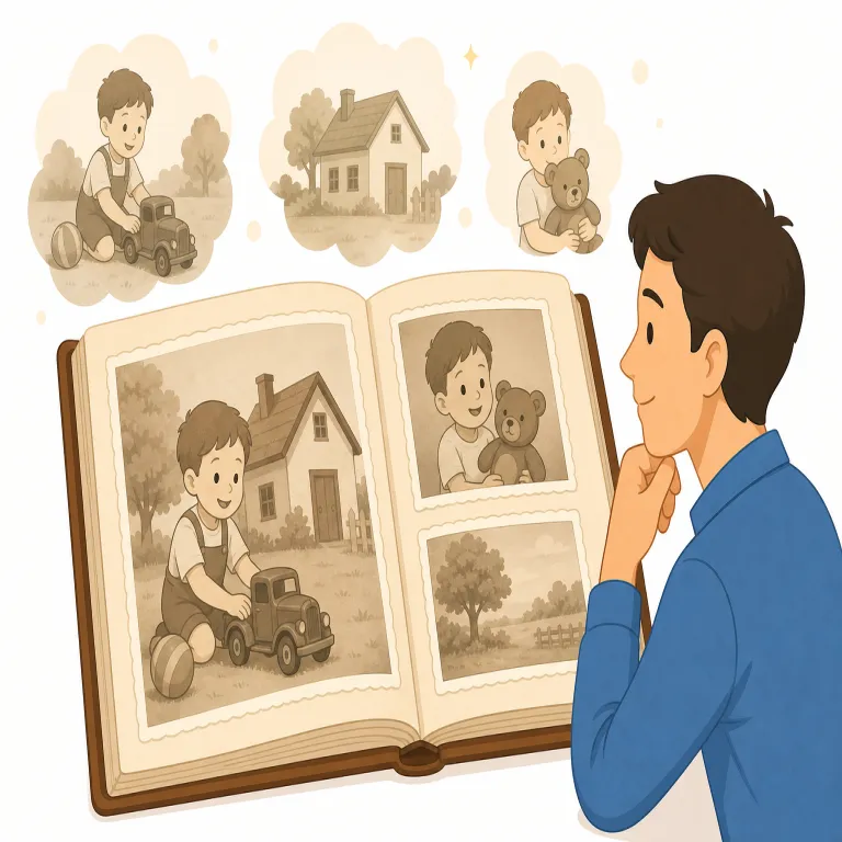 in the past（以前・副詞）の覚え方イラスト — まず past を「過ぎ去ったもの」として覚えると、in the past は直訳に近く「過ぎ去った時間の中では」→「以前は／過去には」とつながる