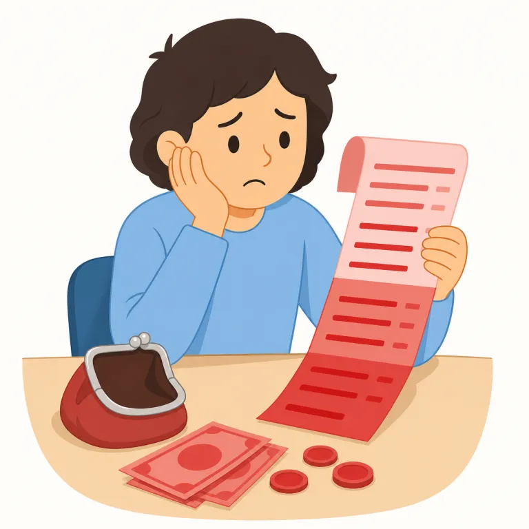 in the red（赤字・イディオム）の覚え方イラスト — in the red は、会社・店・予算などの収支がマイナスになっている「赤字」を表す会計寄りの表現です