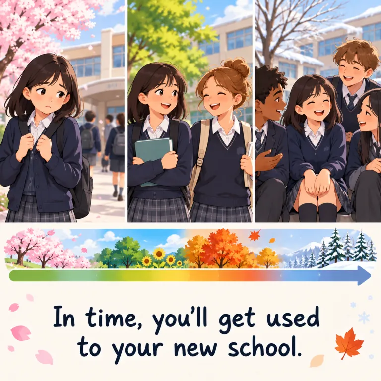 in time（やがて、そのうち・idiom）の覚え方イラスト