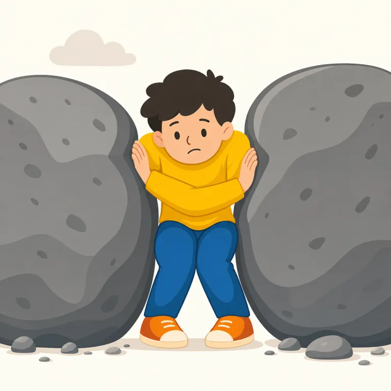 in tough（苦境にある・イディオム）の覚え方イラスト — toughは「丈夫な、頑丈な」だけでなく「厳しい、困難な」という意味を持つ