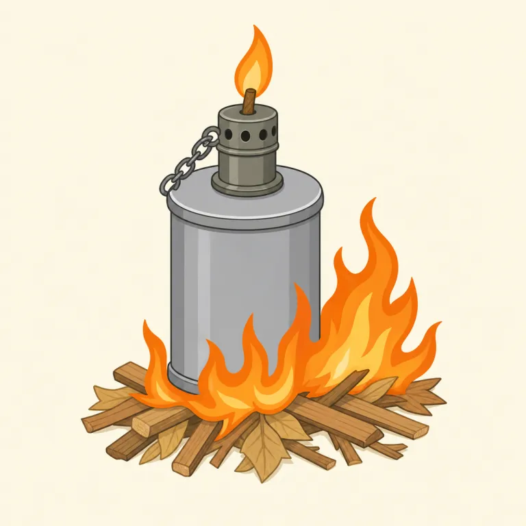 incendiary（焼夷性の・adjective）の覚え方イラスト
