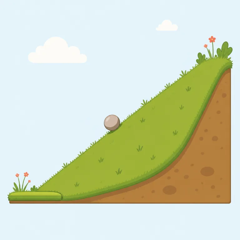 incline（傾く・動詞）の覚え方イラスト — このレコードでは「ものがそう見える／そうなっている」傾きに固定しましょう