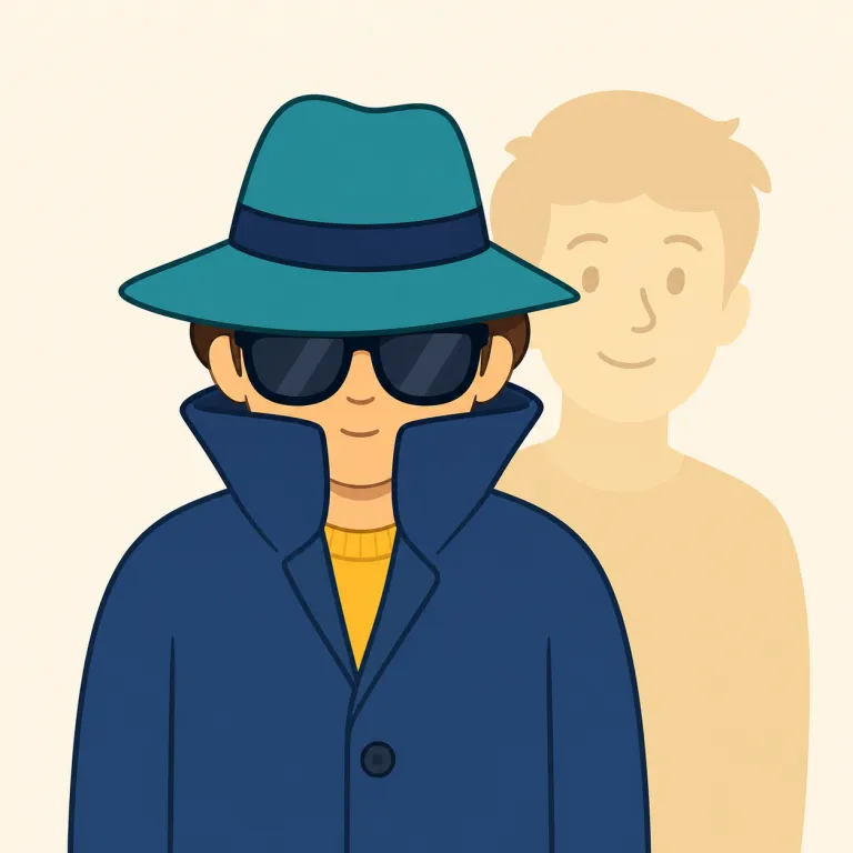incognito（匿名で / 変装して・形容詞）の覚え方イラスト — recognize や cognition に出る cogn- を見たら「認識する」がヒント
