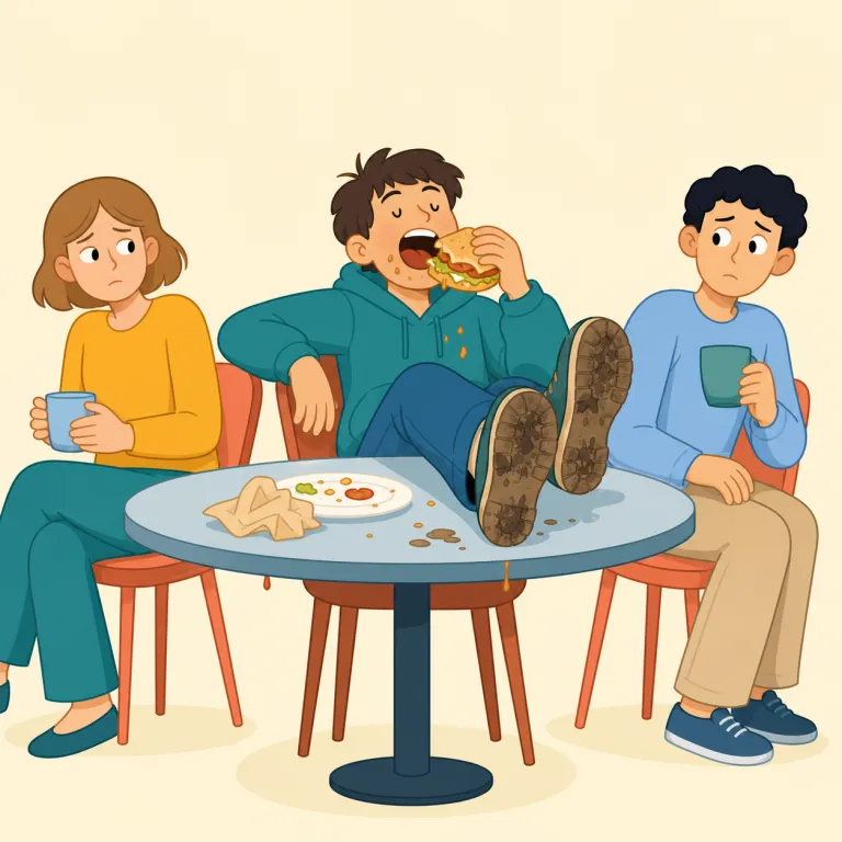 indecently（下品に・みだらに・副詞）の覚え方イラスト — decent＝「きちんとした・品のある」を知っていれば、in- が付いてその否定、さらに -ly で「そういうふうに」とたどれる