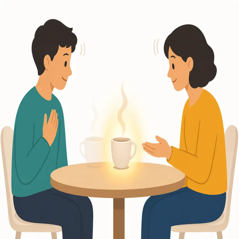 indeed（確かに・副詞）の覚え方イラスト — indeed を「確かに」と覚えるときは、相手の発言や前の内容を受けて「その通りだ」と落ち着いて認める働きに注目します
