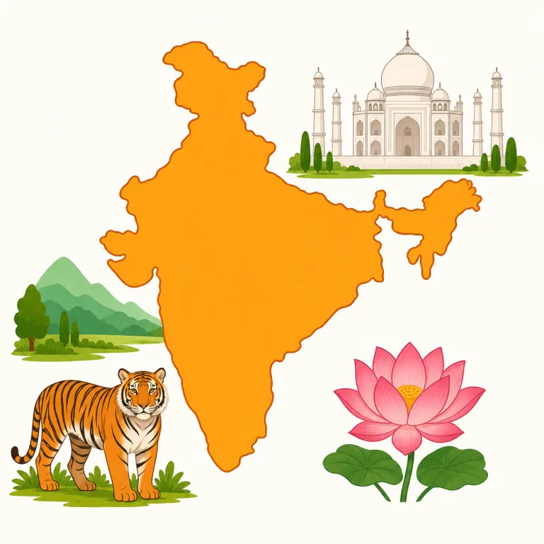 india（インド・名詞）の覚え方イラスト — 国名の定番パターンとして、語尾の -ia は「地域・国」を表す形で覚えると整理しやすいです