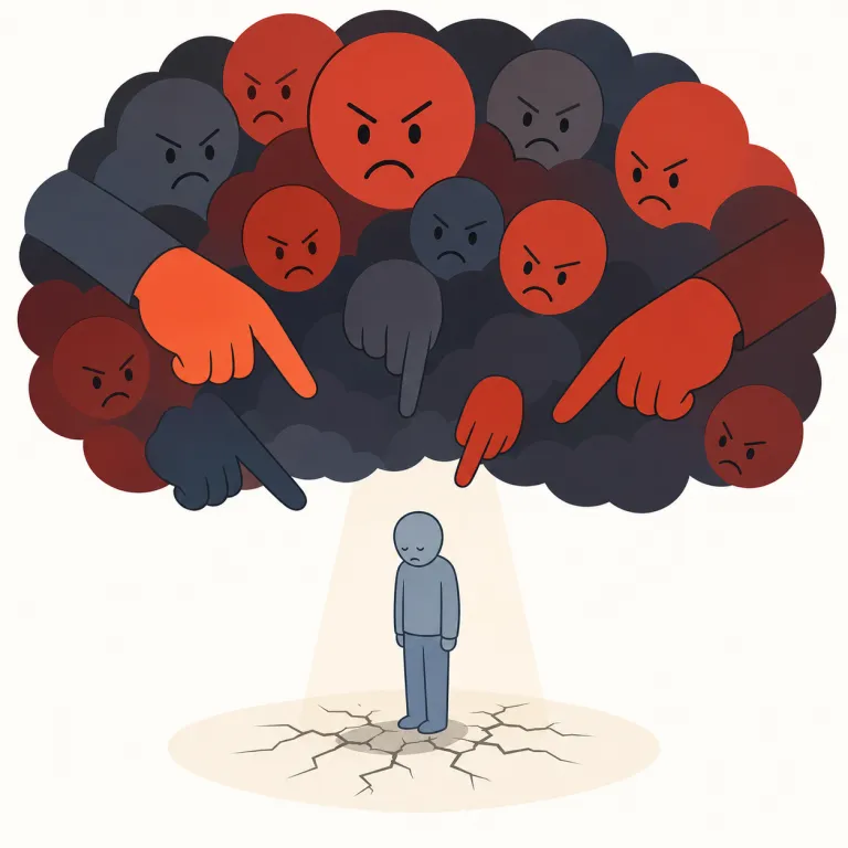 indictment（厳しい非難・noun）の覚え方イラスト