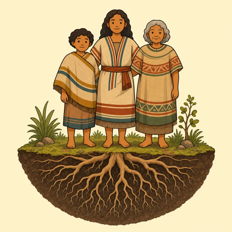 indigenous（先住民族の・adjective）の覚え方イラスト