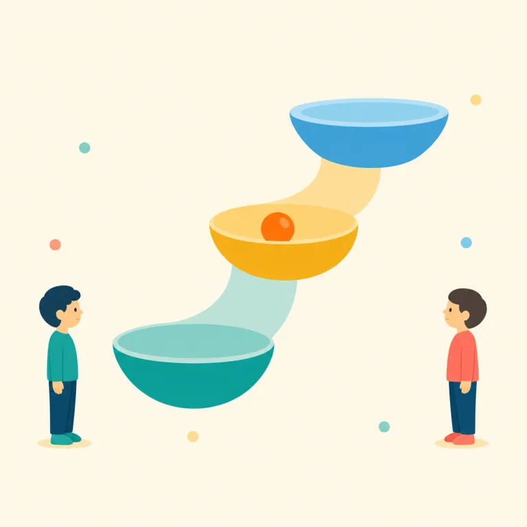 indirection（間接性・名詞）の覚え方イラスト — direct「直接の」に否定の in- が付き、さらに性質を表す -ion が付いた形です
