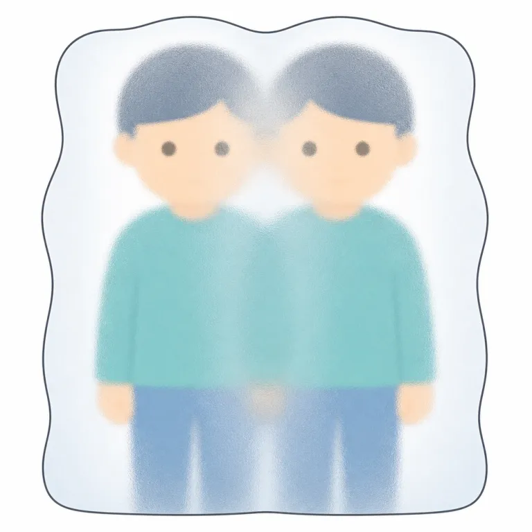 indistinct（区別がつかない・adjective）の覚え方イラスト