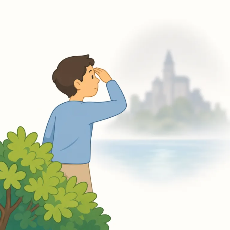 indistinctly（不明瞭に・副詞）の覚え方イラスト — distinct は「はっきり区別できる、明確な」という意味です