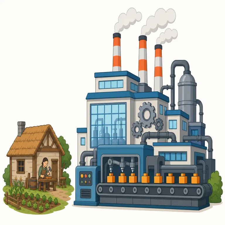 industrializationの覚え方イラスト