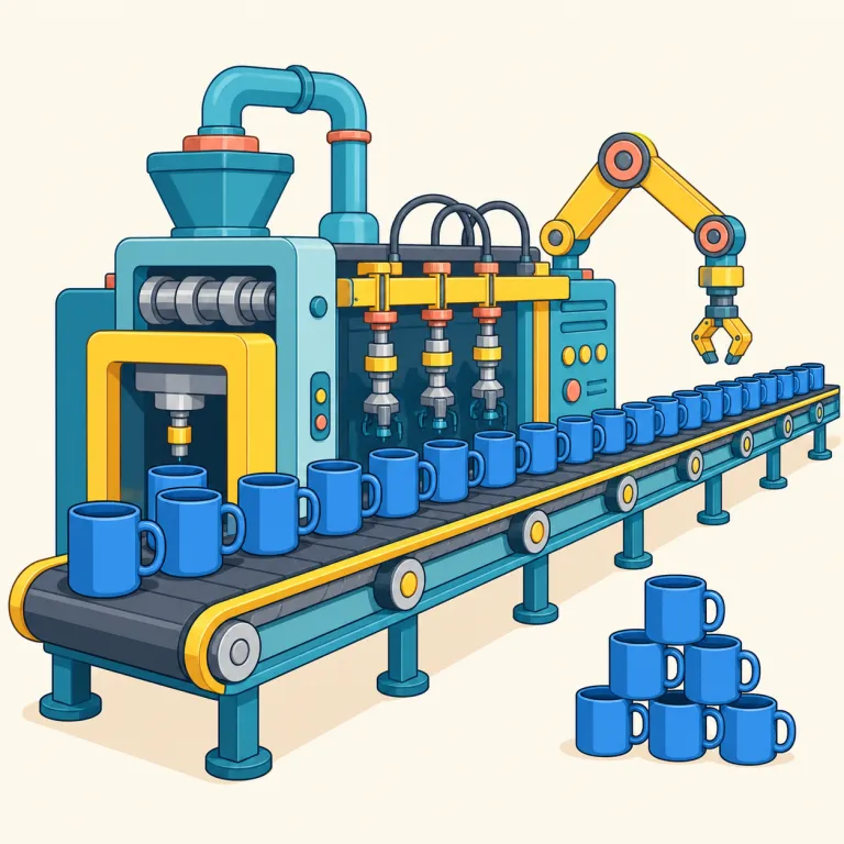 industrially（産業的に・副詞）の覚え方イラスト — industry（産業）→ industrial（産業の）→ industrially（産業的に）と一段ずつ形を増やして覚えると崩れにくいです