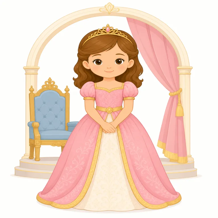 infanta（王女・名詞）の覚え方イラスト — infanta は一般的な princess ではなく、スペインやポルトガルの王家に関わる特別な称号として覚えるとよい語です