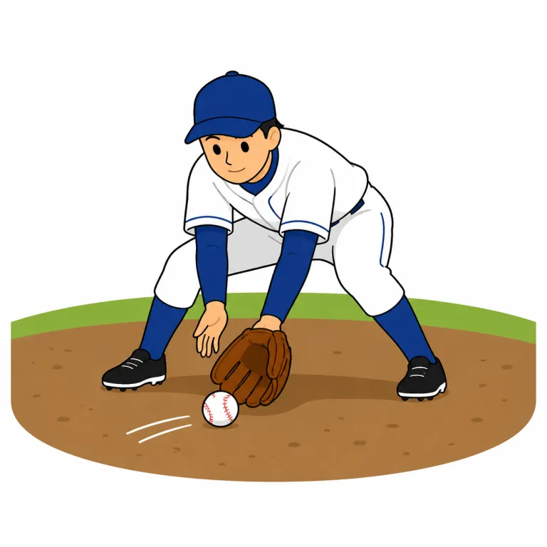 infielder（内野手・noun）の覚え方イラスト