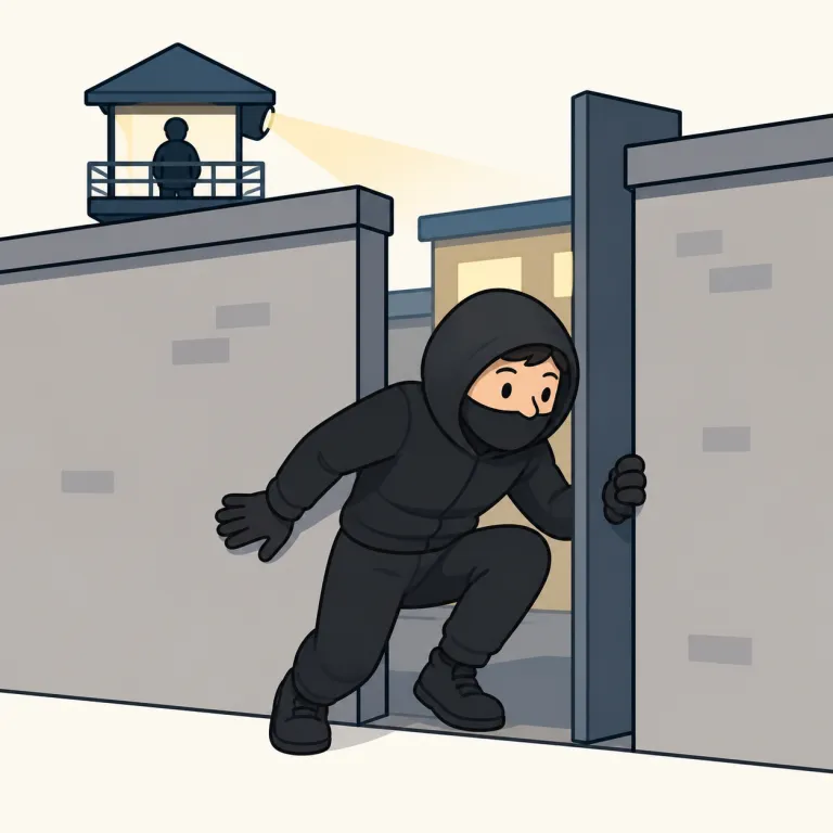 infiltrate（潜入する・verb）の覚え方イラスト