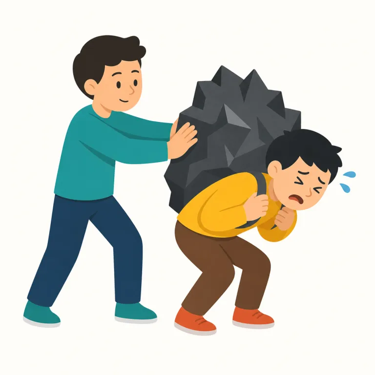 inflict（加える・動詞）の覚え方イラスト