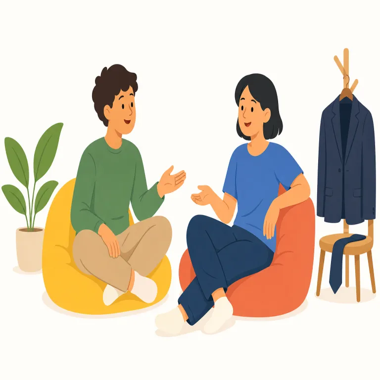 informally（くだけて・副詞）の覚え方イラスト — まず formal＝「形式ばった」を軸に置くと覚えやすいです