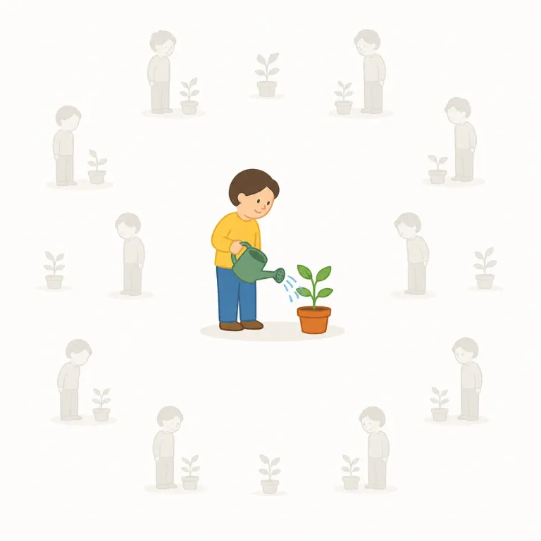 infrequently（頻繁でなく・副詞）の覚え方イラスト — `frequent` は「頻繁な」、`frequently` は「頻繁に」です