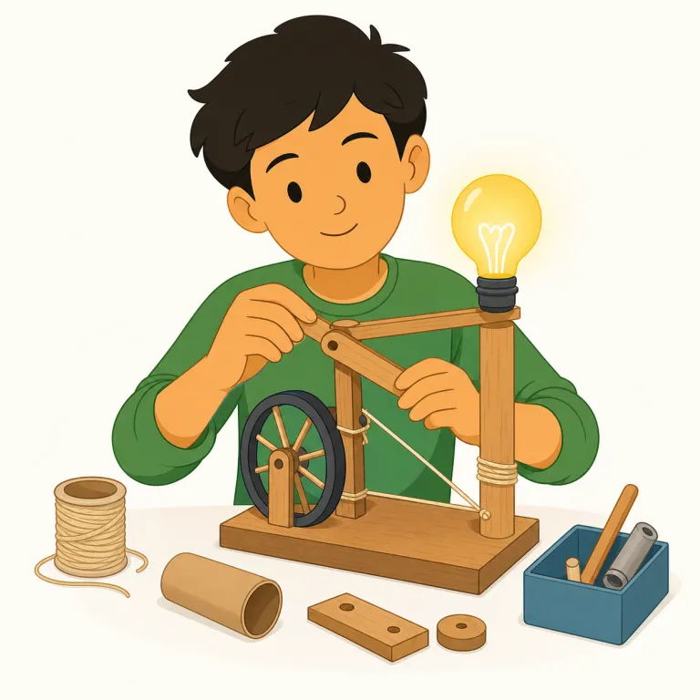 ingenuity（創意工夫・名詞）の覚え方イラスト — ingenuity は ingenious（独創的な・巧妙な）から名詞を作った語として押さえると、創意工夫の意味を覚えやすいです