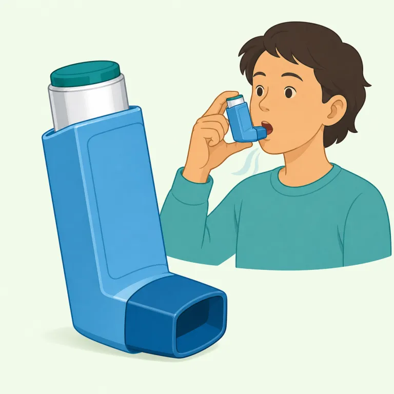 inhaler（吸入器・名詞）の覚え方イラスト