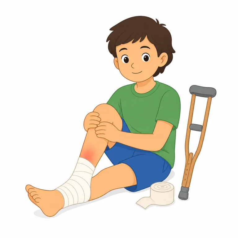 injured（負傷した・形容詞）の覚え方イラスト — injure を知っていれば injured はそのまま「傷つけられた状態」の形