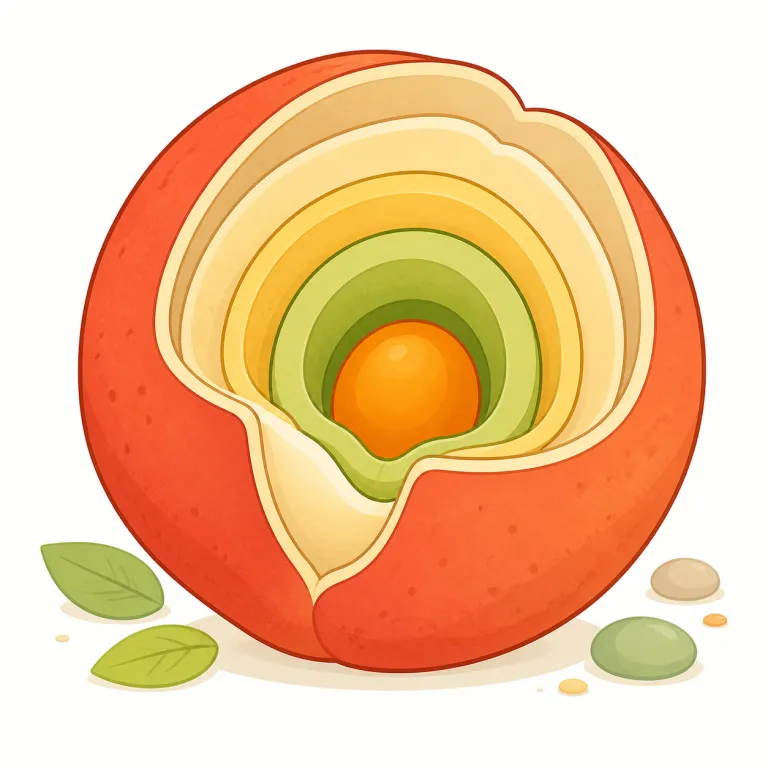 innermost（一番奥の・形容詞）の覚え方イラスト — `inner`（内側の）が分かれば、`-most` は最上級なので「いちばん内側の」と組み立てて覚えやすい語です