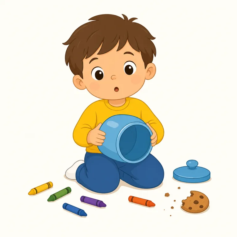 innocently（無邪気に・副詞）の覚え方イラスト — この「無邪気に」は、innocently の「罪なく」という基本義とは別に、悪意や計算がなく素朴にふるまう様子を表す意味です