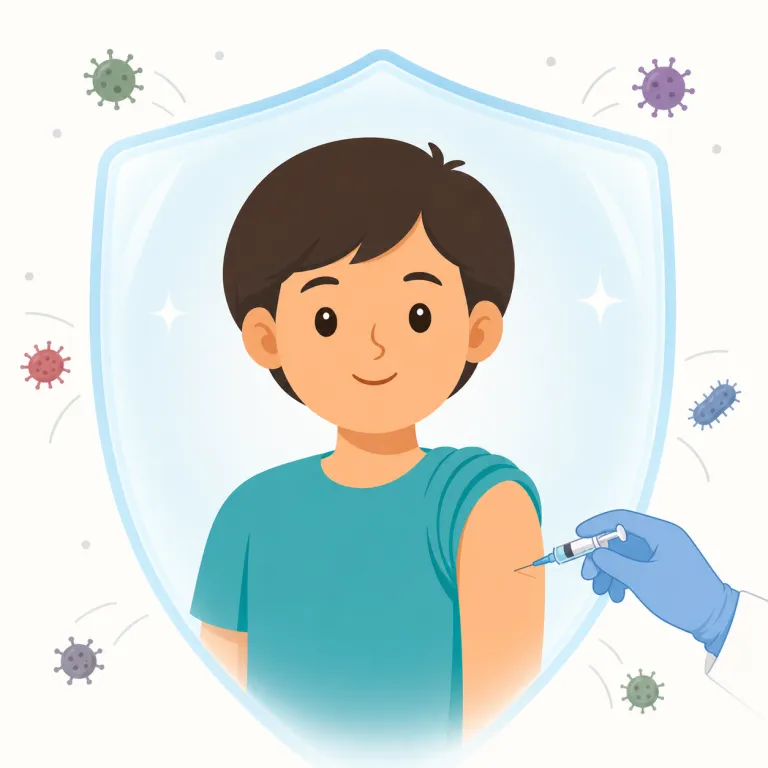 inoculation（予防接種・名詞）の覚え方イラスト — まず動詞 inoculate をセットで覚えると定着しやすいです