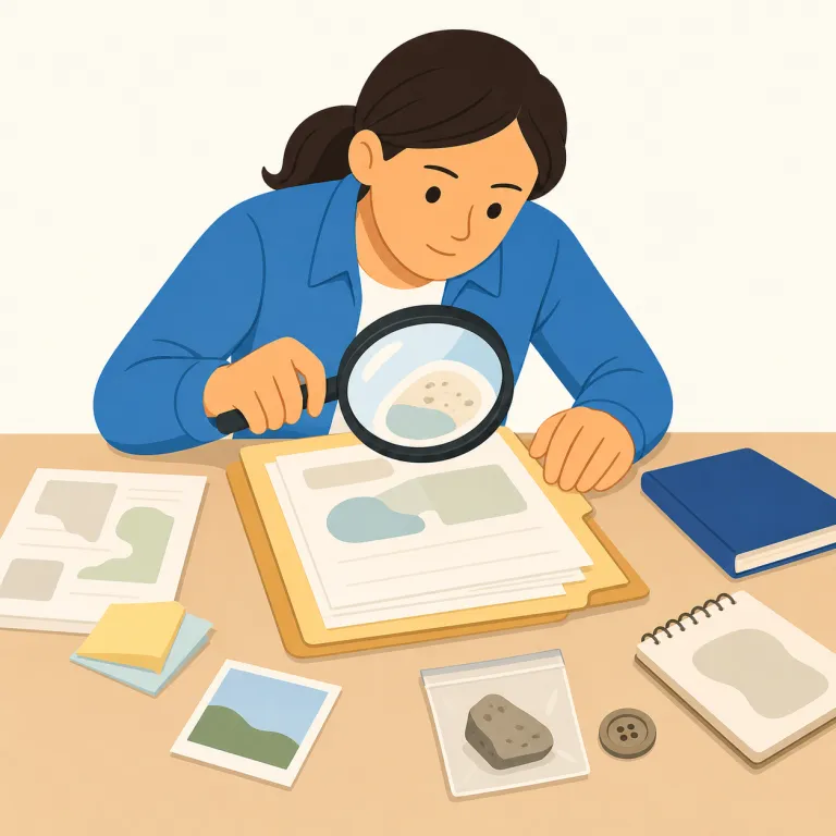 inquire into（を調査する，を詳しく調べる・句動詞）の覚え方イラスト — まず inquire 単体は「尋ねる」
