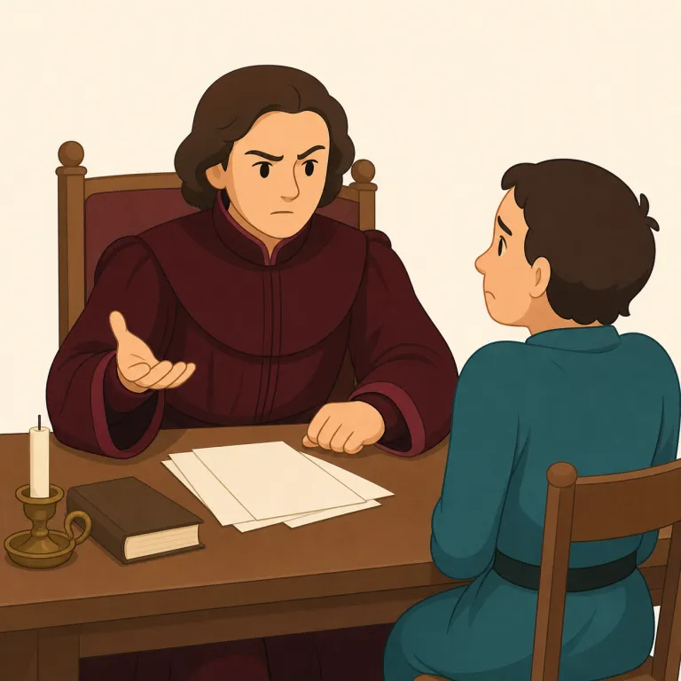 inquisitor（厳しい尋問者、異端審問官・名詞）の覚え方イラスト — inquire（質問する・調べる）を知っていると軸が作れます