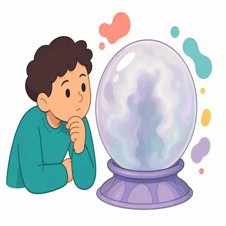 inscrutable（不可解な・形容詞）の覚え方イラスト — scrutinize（じっと調べる）や scrutiny（精査）を知っていると、「どれだけ細かく見ても読めない」がつかめる