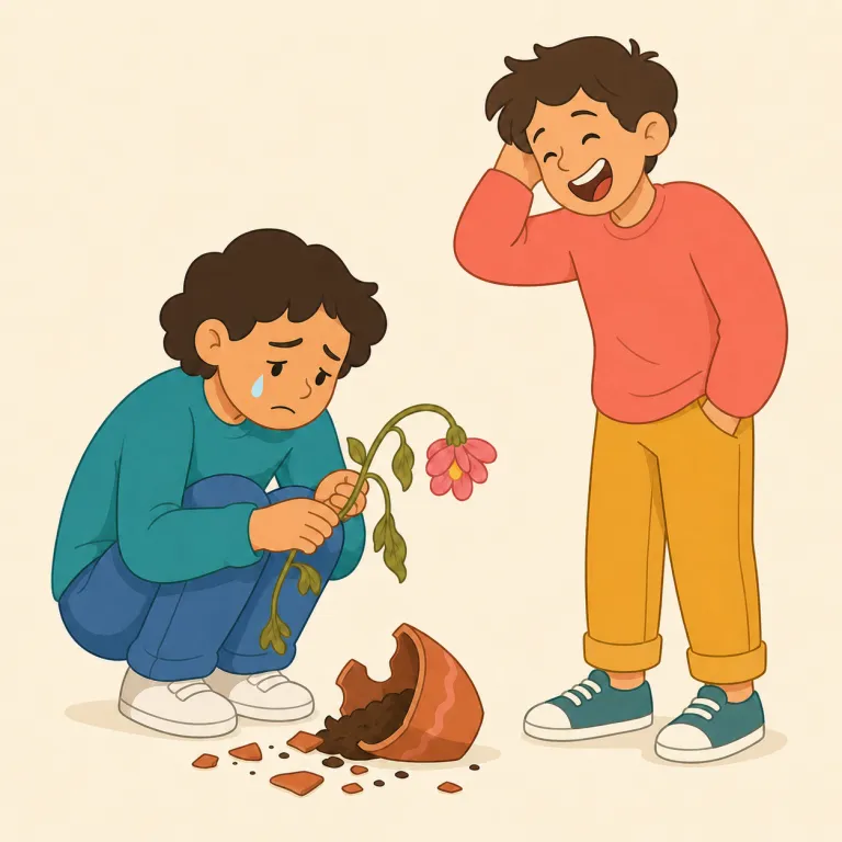 insensitively（無神経に・副詞）の覚え方イラスト — sensitive は「敏感な」だけでなく、他人の気持ちに「よく配慮する」という意味があります
